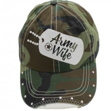 Mujer&apos;s Rhinestone Camo/White Army Wife Baseball Cap  Mujer&apos;s Baseball Cap  Wome  eb-98819454